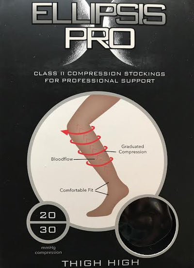 ATN Compression Thigh High Stockings- Black